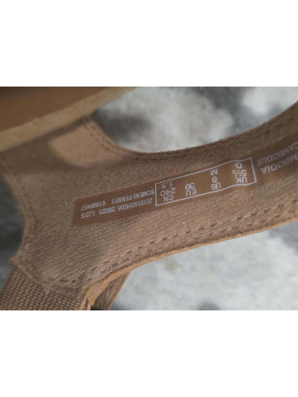 Clarks Collection Women's Tan Wedge Sandals Size 8 - Picture 3 of 4